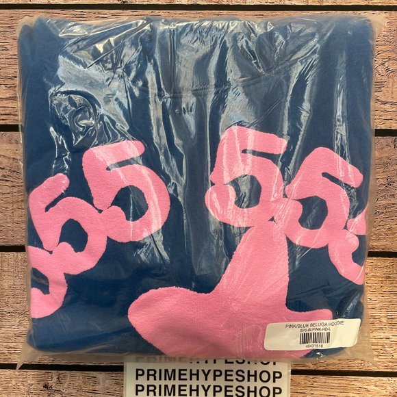 NEW Sp5der Beluga Hoodie Blue - Picture 5 of 10
